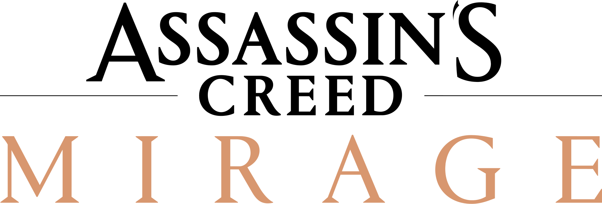 Assassin's Creed Mirage logo on a transparent background