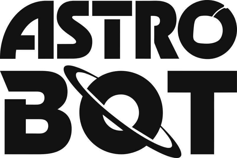 Astro Bot logo in black