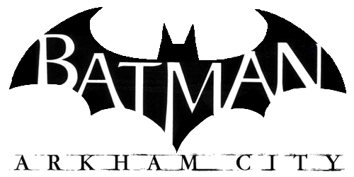 Batman: Arkham City logo on a transparent background