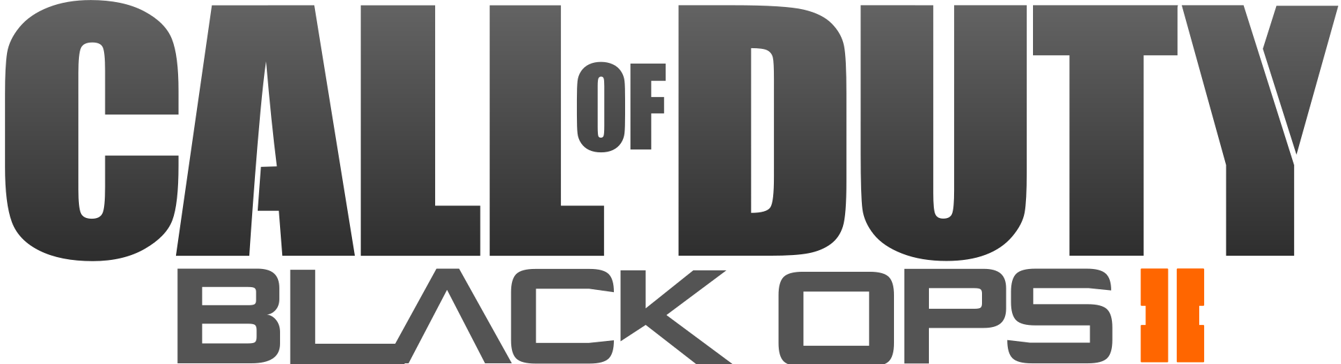 Call of Duty: Black Ops II logo on a transparent background
