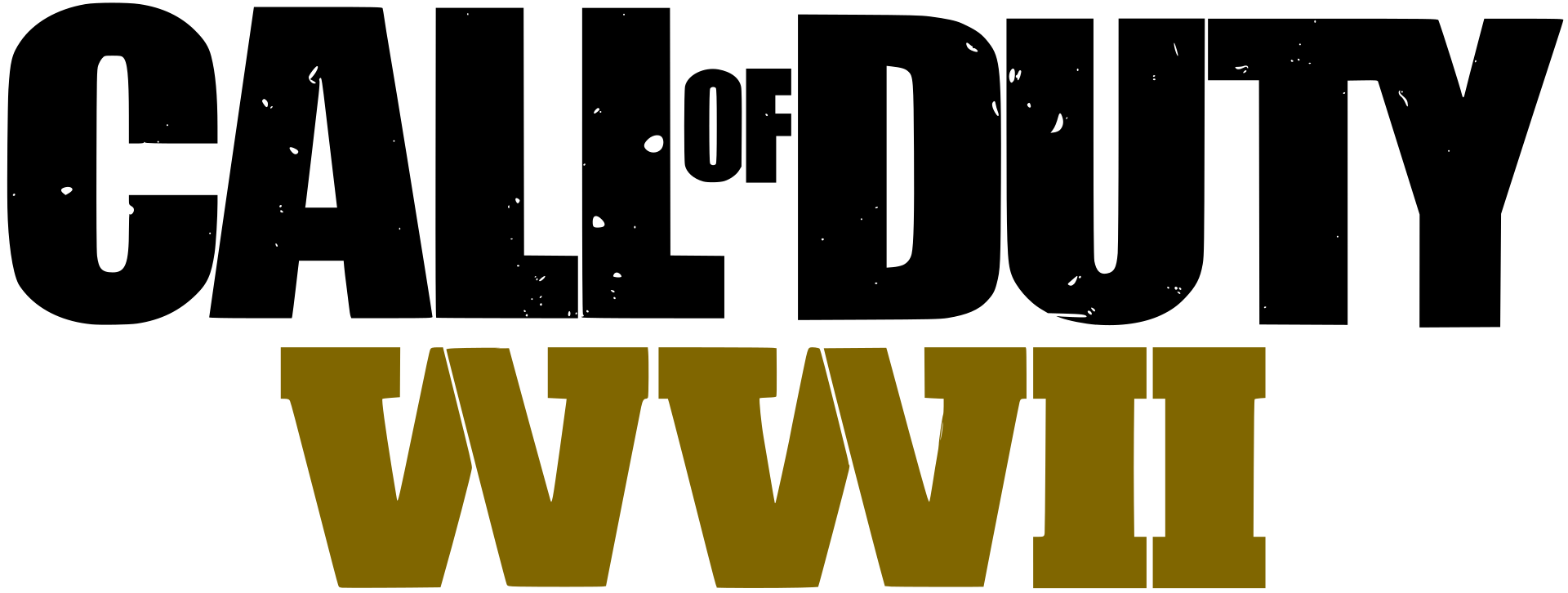 Call of Duty: WWII logo on a transparent background