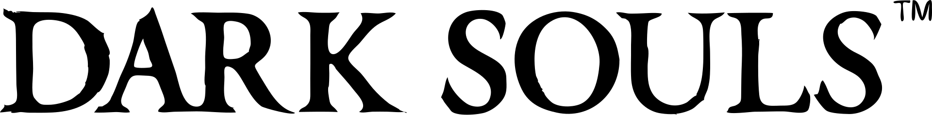 Dark Souls logo on a transparent background