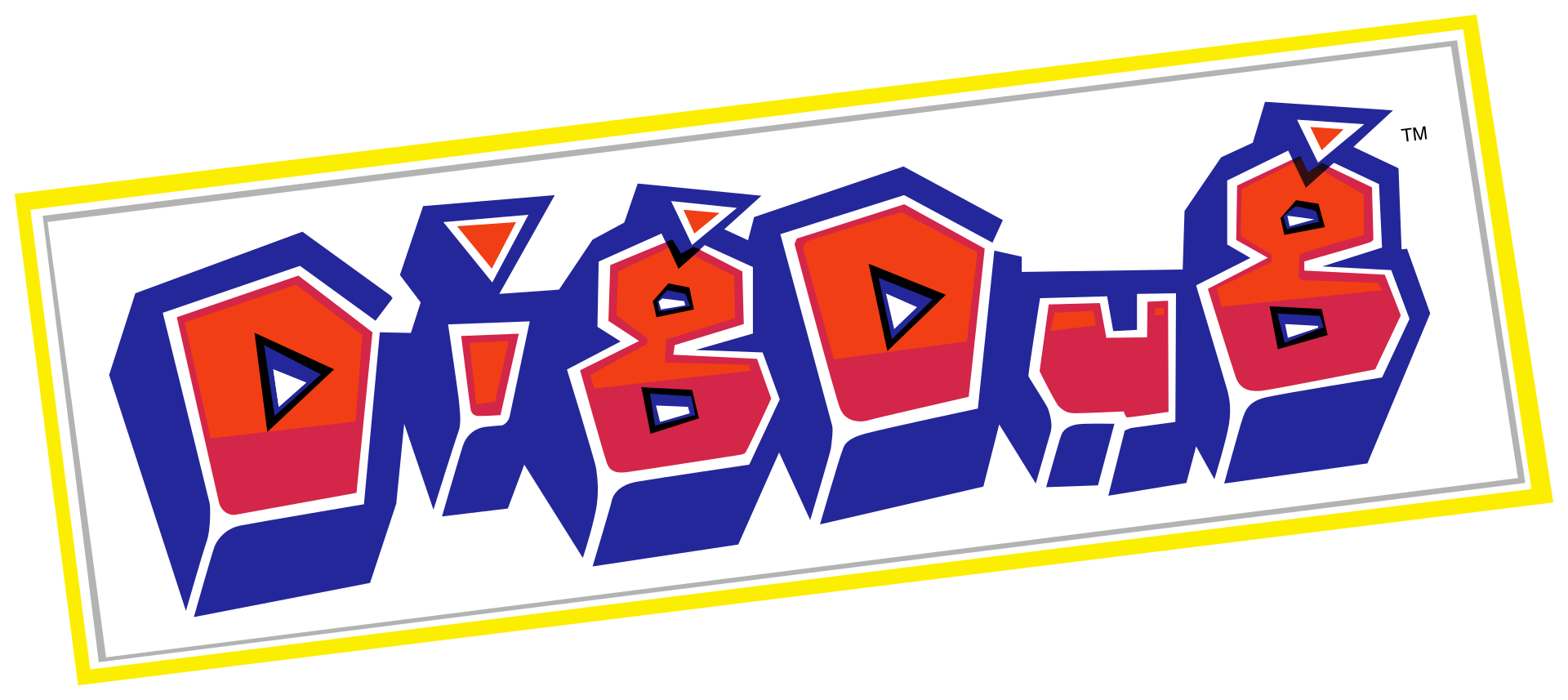 Dig Dug logo on a transparent background
