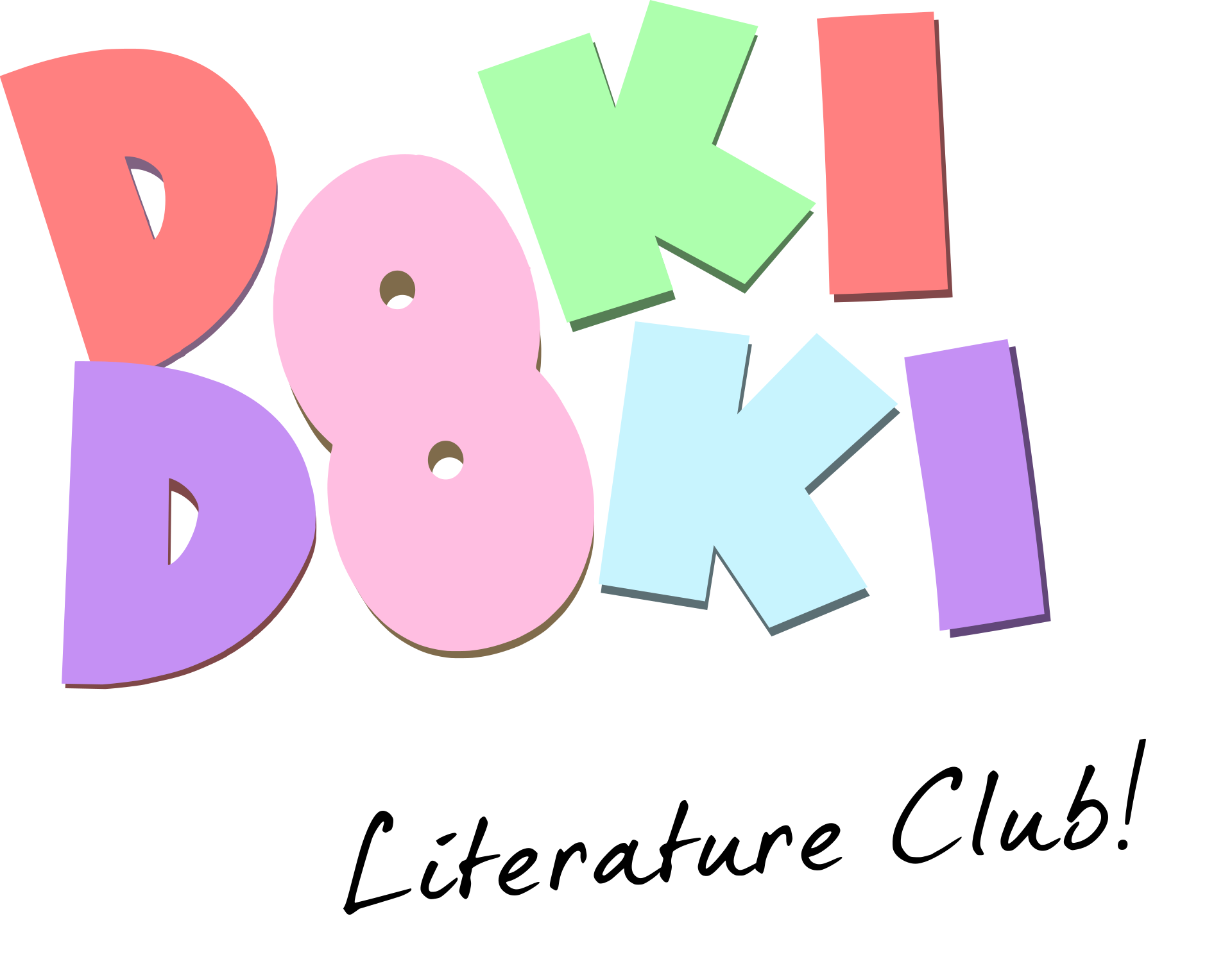 Doki Doki Literature Club! logo on a transparent background