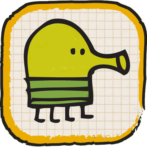Doodle Jump logo on a transparent background