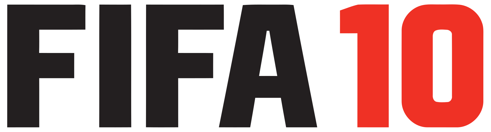 FIFA 10 logo on a transparent background