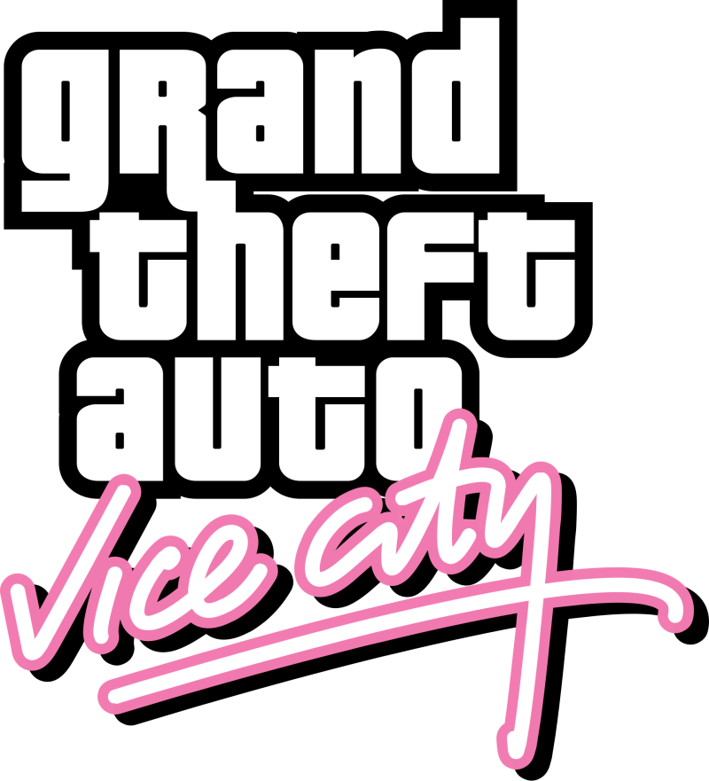 Grand Theft Auto: Vice City logo on a transparent background