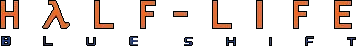 Half-Life: Blue Shift logo on a transparent background