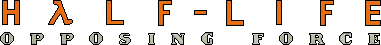 Half-Life: Opposing Force logo on a transparent background