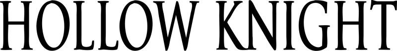 Hollow Knight logo on a transparent background
