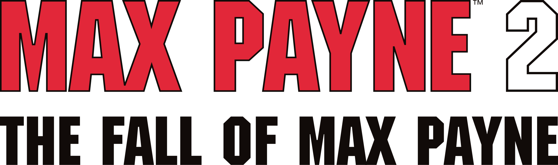 Max Payne 2: The Fall of Max Payne logo on a transparent background