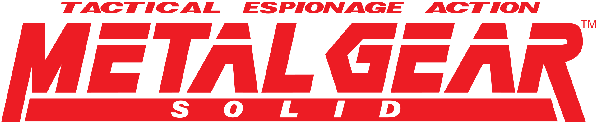 Metal Gear Solid logo on a transparent background