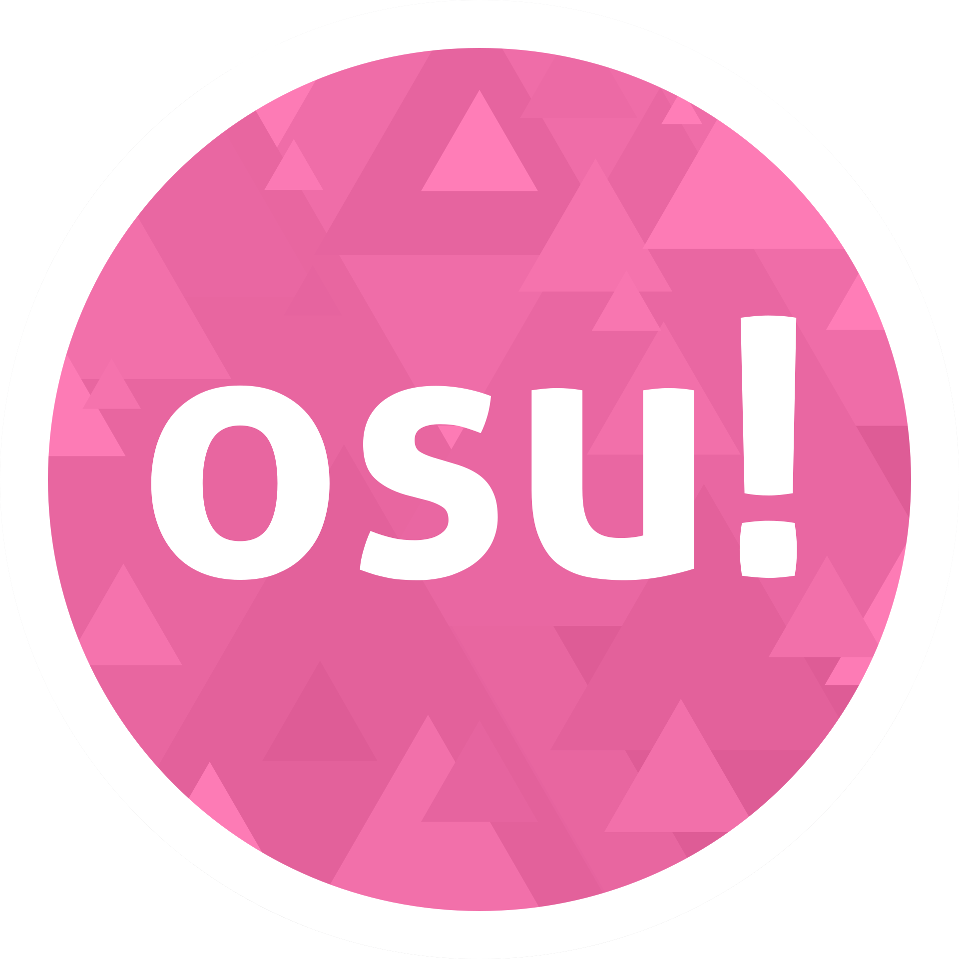 Osu! logo on a transparent background