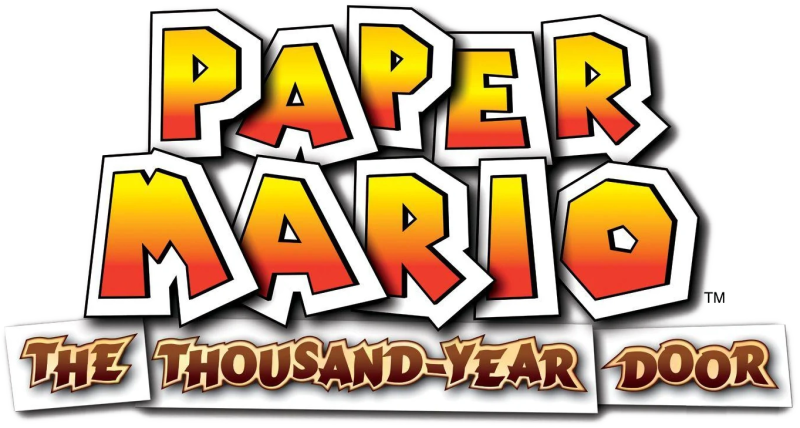 Paper Mario: The Thousand-Year Door logo on a transparent background