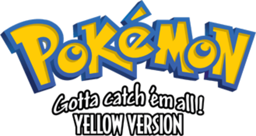 Pokémon Yellow logo on a transparent background