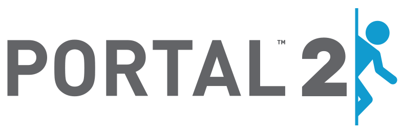 Portal 2 logo on a transparent background