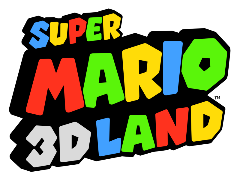Super Mario 3D Land logo on a transparent background