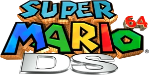 Super Mario 64 DS logo on a transparent background