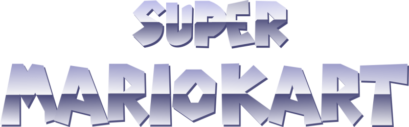 Super Mario Kart logo on a transparent background
