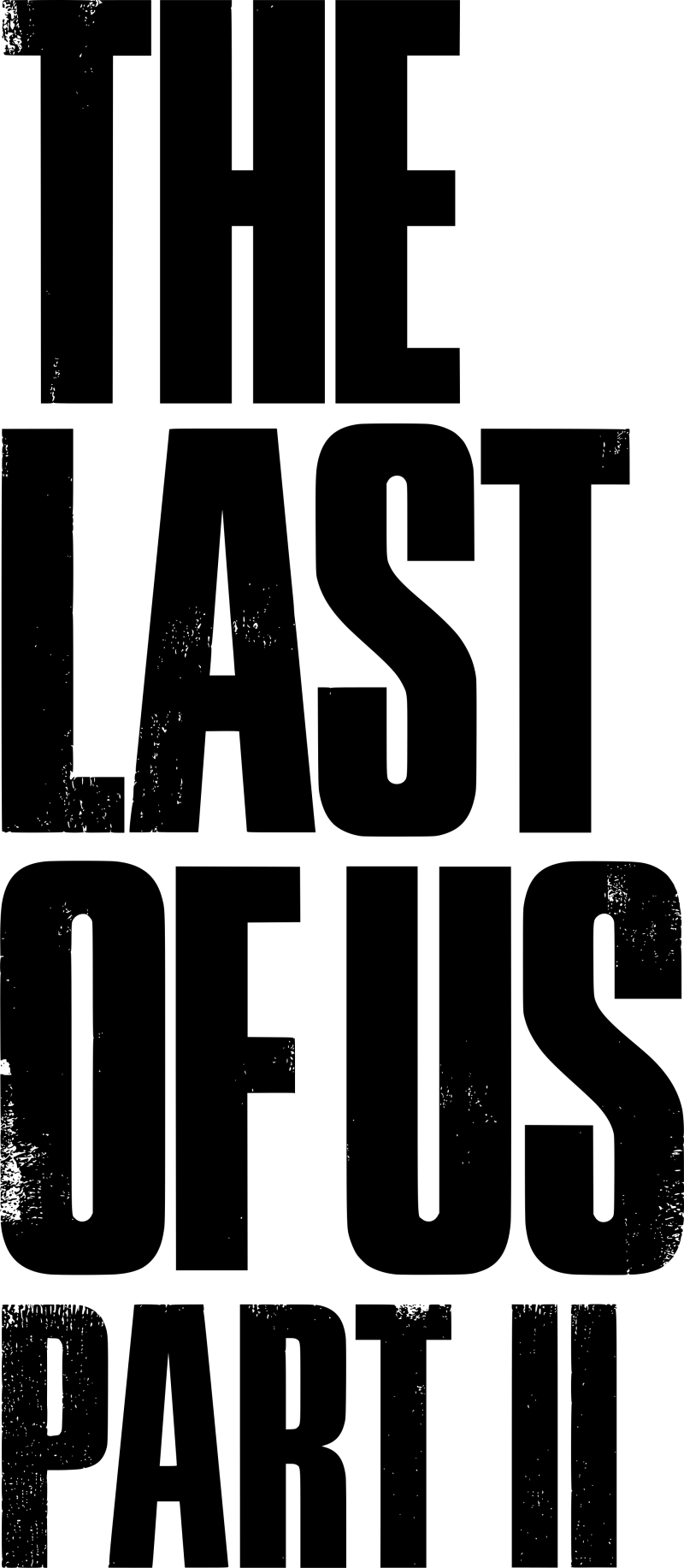 The Last of Us Part II logo on a transparent background