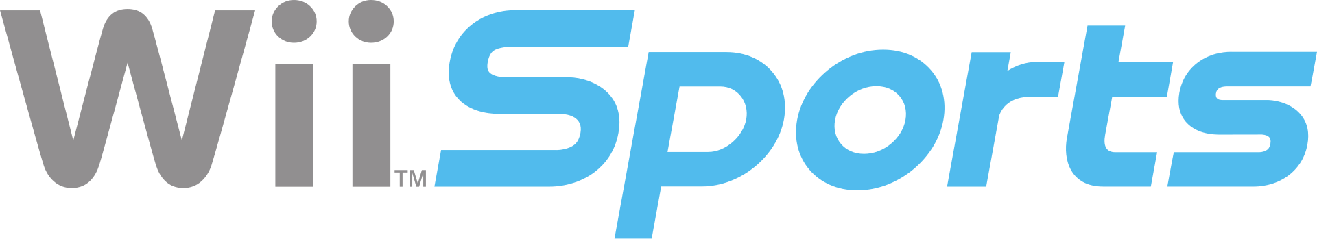 Wii Sports logo on a transparent background
